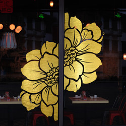 绚丽花纹女装鞋子包包店铺装饰橱窗玻璃贴玻璃门贴纸窗贴