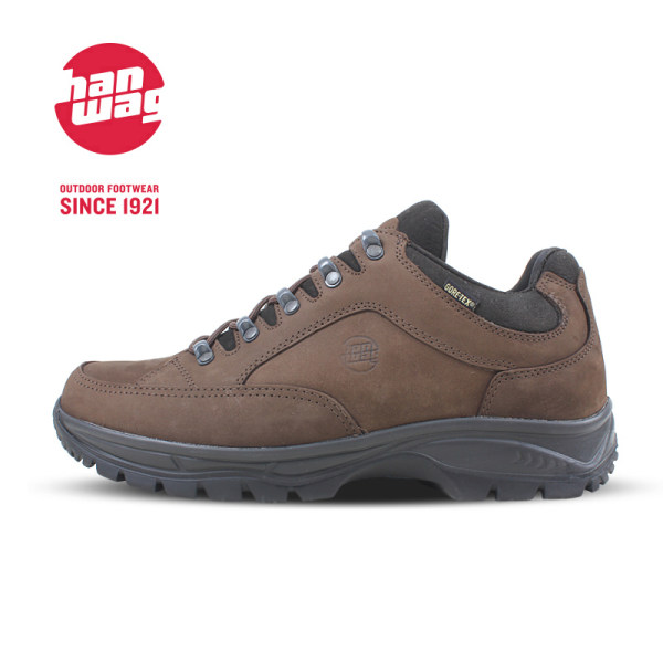 Hanwag/悍威头层牛皮防水透气男低帮户外徒步登山鞋GORE-TEX1694