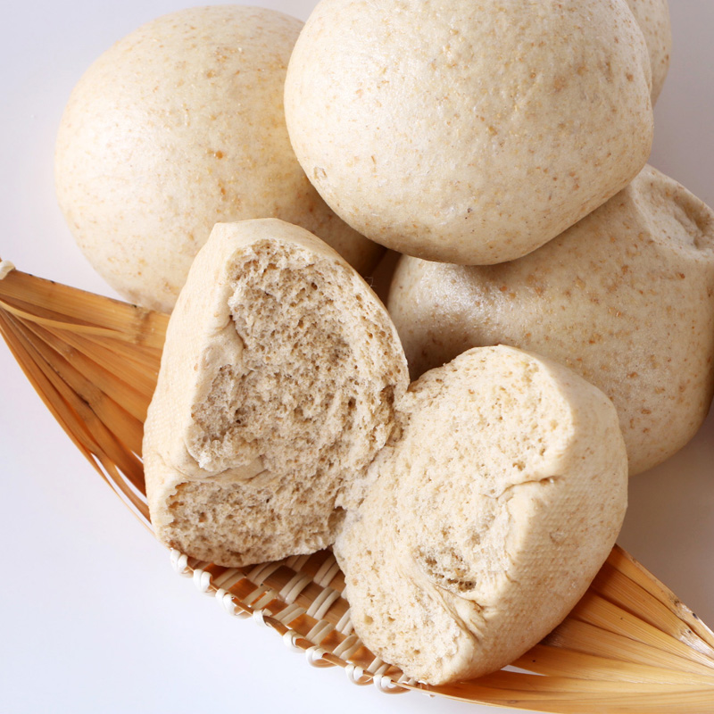 山东农家石磨面粉全麦大馒头面食纯手工粗粮馒