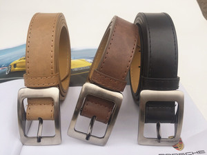潮流复古牛皮纹纯色百搭休闲皮带