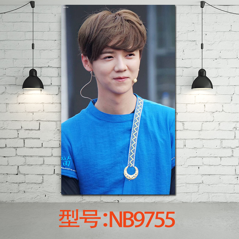 鹿晗海报鹿晗单人装饰海报鹿晗海报纸 墙贴 宿