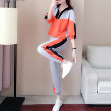 春季时尚 潮流休闲运动服卫衣两件套早秋跑步服套装 女2019新款 套装
