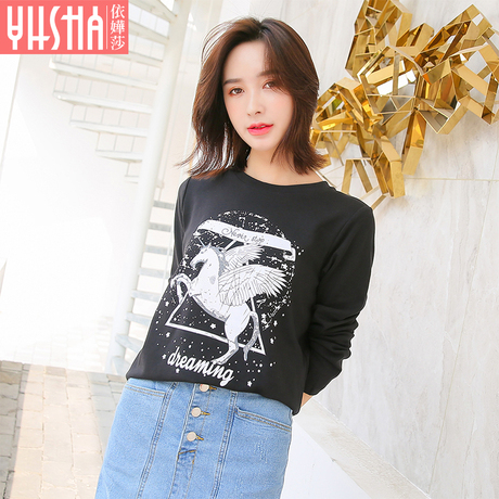 依嬅莎2018年秋季新款T恤YQ18TXL6197商品大图