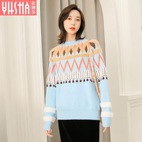 依嬅莎2018年冬季新款毛衣YD18MYL6209商品大图