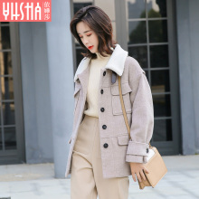 依嬅莎2018年冬季新款毛呢外套YD18MNL6389图片