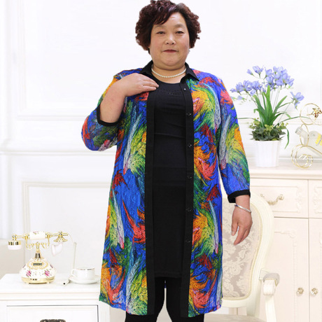 清仓时尚外套大码中老年女装妈妈装外搭空调衫薄款时尚韩版初秋商品大图