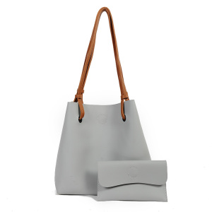 复古简约撞色水桶包