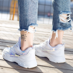 韩版透气厚底老爹鞋