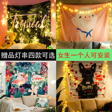 网红墙布背景布ins挂布挂毯抖音主播卧室宿舍改造布置床头装饰布