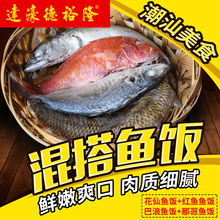 海鲜即食那哥巴郎花仙红鱼混合三斤装 非遗鱼饭制作技艺 潮汕鱼饭