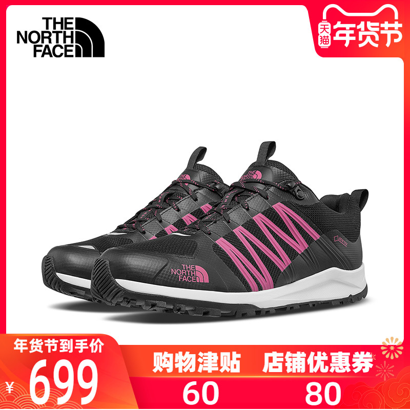 The NorthFace North Side Hiking Shoes Women's Outdoor Mountaineering Shoes Grip Waterproof Comfortable Sports Shoes 469U