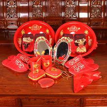 结婚中式女方陪嫁喜盆套餐婚庆婚礼新娘出嫁嫁妆毛巾洗漱用品套装