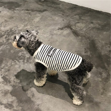狗狗衣服薄款 透气雪纳瑞法斗比熊博美小型犬衣服条纹泰迪背心夏季
