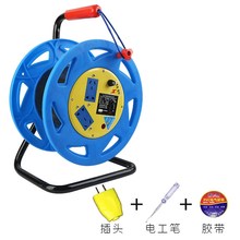 空盘收线器卷线器电线坚固家庭布线缠绕引线架子轮子插座功率网线