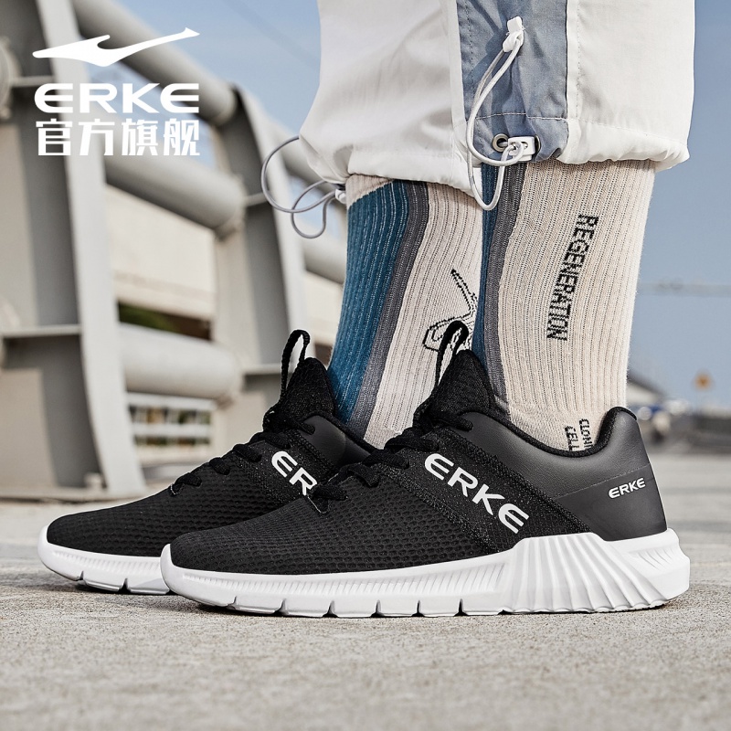 ERKE Sports Shoes Men's Shoes 2019 Autumn New Men's Shock Absorbing Leisure Students Versatile Running Shoes