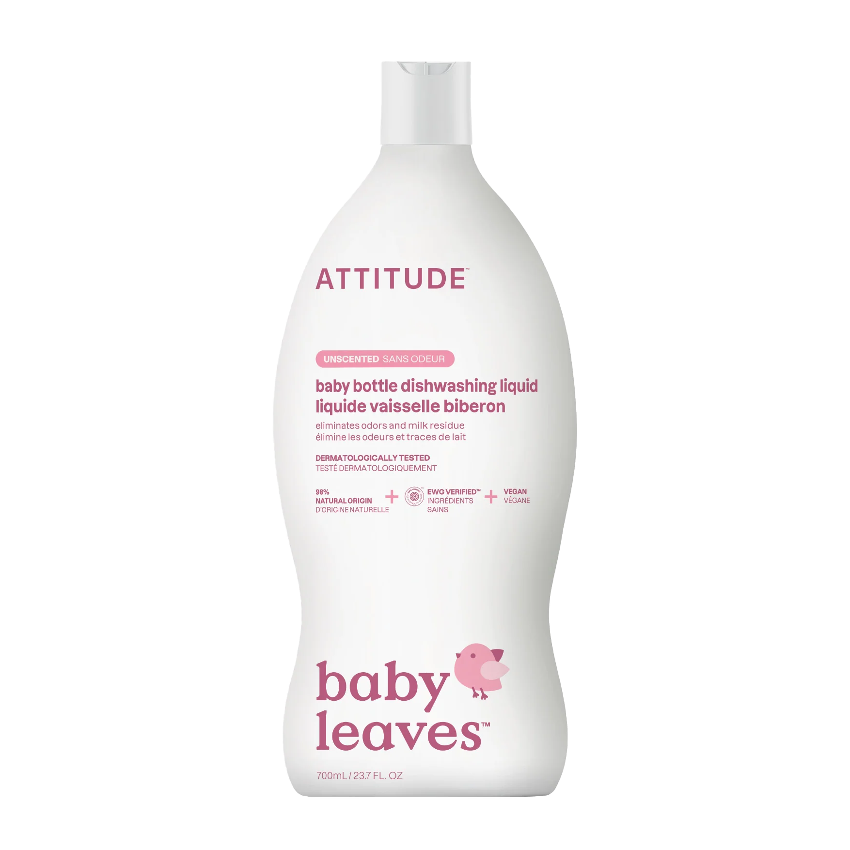 ATTITUDE进口婴儿奶瓶餐具清洁剂清洗剂700ml新生儿宝宝洗洁精