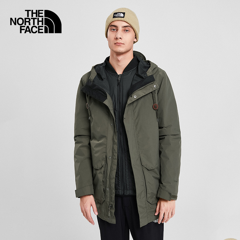 The NorthFace North Three In One Sprint Coat for Men and Women's Couple Windproof, Waterproof, and Warm 497S