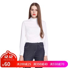 双12价60元 衬衫 ochirly欧时力立领花边纯色长袖 1HJ4011320
