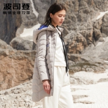 2018新品波司登羽绒服女中长款时尚连帽秋季鸭绒潮外套B80132024图片
