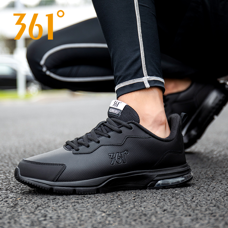 361 men's shoes, air cushion sports shoes, men's 2019 winter leather casual shoes, waterproof running shoes, trendy travel shoes