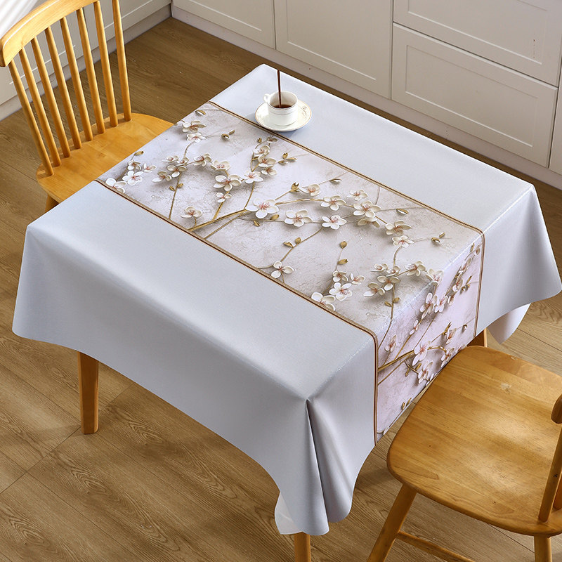 【活动价】2024新款桌布防水防油免洗防烫餐桌布轻奢高级感茶几正方桌桌面垫