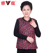yaloo/雅鹿中老年女装女士马甲背心圆领妈妈保暖羽绒内胆图片