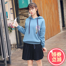 西子小荷卫衣2018新款女长袖韩版宽松百搭初中学生春秋装少女上衣图片