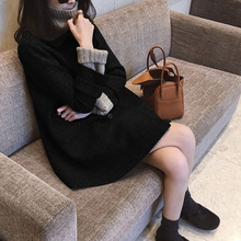 大码女装胖人胖mm毛呢大衣2018新款秋冬胖妹妹遮肚230斤上衣外套图片