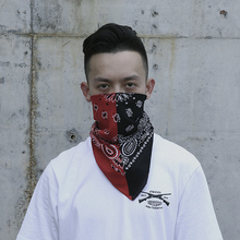 欧美匪帮hiphop面罩拼色腰果花方巾嘻哈街舞围巾围脖遮面头巾发带