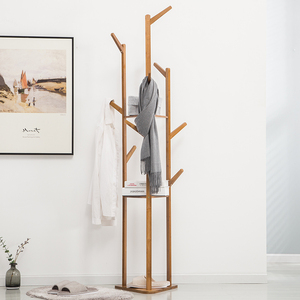奇具简易实木衣帽架