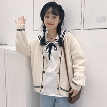 衬衫 外套 秋装 新款 毛衣开衫 长袖 上衣套装 日系甜美百搭针织衫 女装