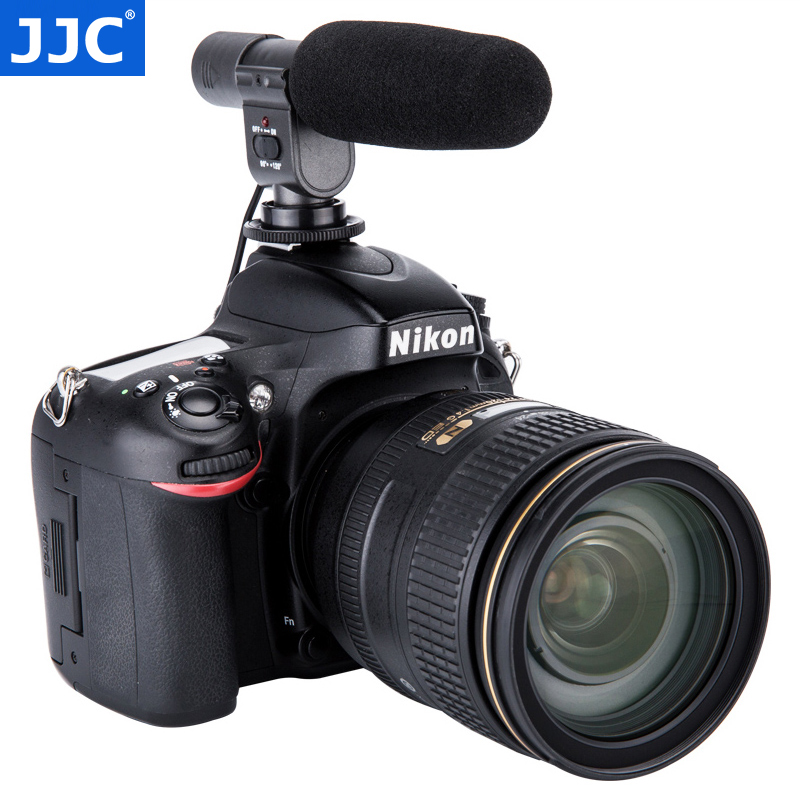 JJC 立体声麦克风话筒单反相机尼康D7200 D5