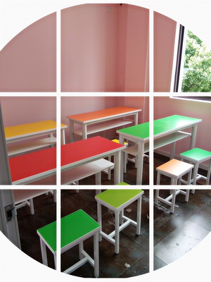 学校家具钢木方凳中小学生课桌椅彩色工作小方凳子餐桌板凳培训凳口碑如何