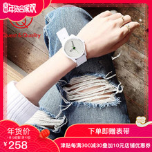 西铁城Q&Q手表女白色简约气质时尚潮流防水ins手表chic防水光能表