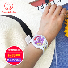 西铁城Q&Q炫彩涂鸦手表女时尚潮流防水学生大气时尚款女2018新款