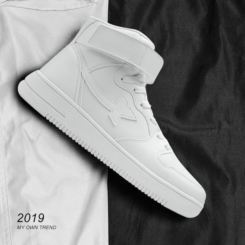 Special Men's Shoes High top Shoes New Air Force One Student White Shoes High board Shoes Sneakers in Summer and Autumn 2018