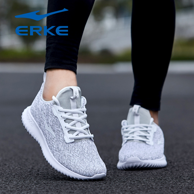 ERKE Women's Shoes 2019 Winter New Breathable Mesh Running Shoes Mom Middle aged Leisure Sneakers Women