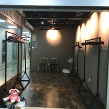 服装店落地式架 单杆 侧挂中岛架 店铺装修挂衣服展示架陈列架子