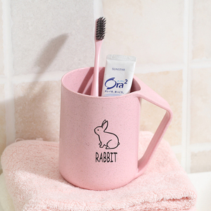 简约小麦秸秆刷牙漱口杯