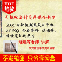 黄晓晨灵枢脉法针灸疼痛全科班2000分钟视频柔式正骨班视频教程