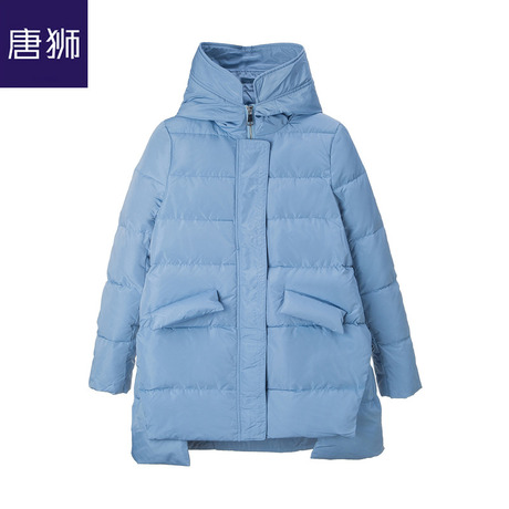 唐狮旗舰店2018冬装新款羽绒服女中长款羽绒衣连帽保暖外套潮商品大图