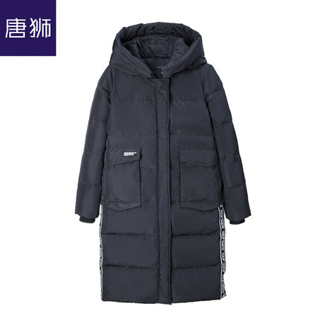 唐狮旗舰店2018冬装新款羽绒服女中长款连帽保暖加厚外套学生商品大图