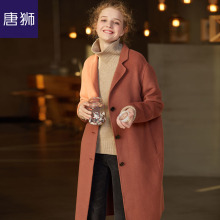 唐狮旗舰店2018冬装新款外套女宽松长款双面绒毛呢外套大衣潮图片