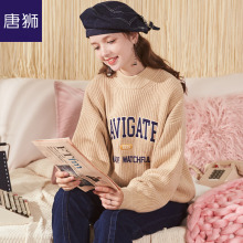 唐狮旗舰店2018秋冬新款毛衣外套女半高领原宿粗毛线针织衫潮图片