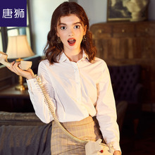 唐狮旗舰店2018秋装新款白衬衫女韩范长袖衬衣秋季chic潮休闲图片