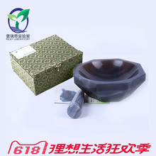 150mm研磨用耐酸碱 玛瑙研钵尺寸30 110 100 130