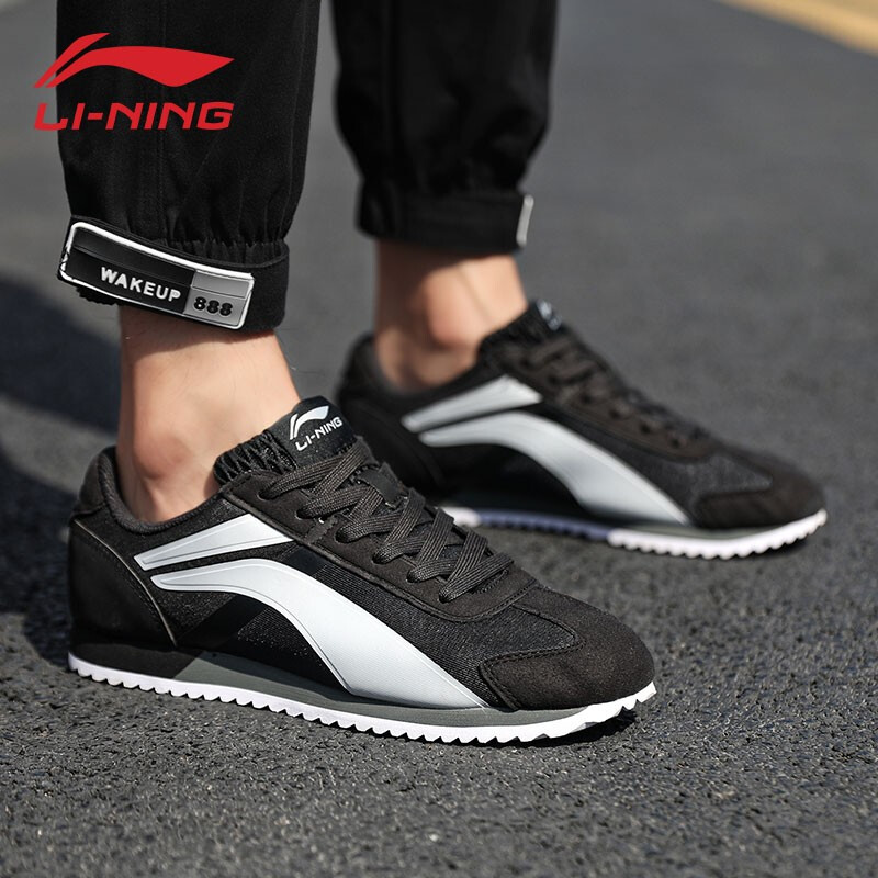 Li Ning Men's Shoes Forrest Gump Shoes Autumn New Running Shoes Flagship Official Website Canvas Fashion Shoes Winter Casual Sports Shoes