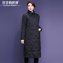 时尚小立领羽绒服女2018冬季新款甘甘的世界外套遮肉显瘦保暖防风图片