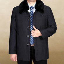老人棉衣爸爸装 男装 中老年棉服男冬季加厚外套男特体加肥加大码