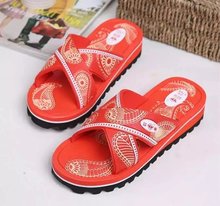 松羔坡跟泡沫底女士凉拖 夏季厚底防滑一字 新款 宁波晶安1202正品
